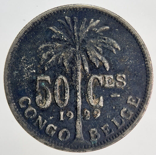 1929 50 Cent Centimes Belgian Congo Coin | Collectable Grade | a1962