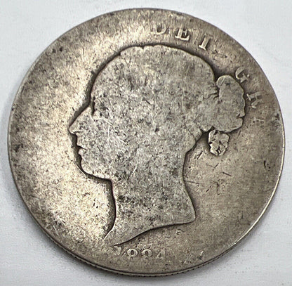 1884 Victoria Half - Crown | British Silver Coin | Fair Grade | a1221