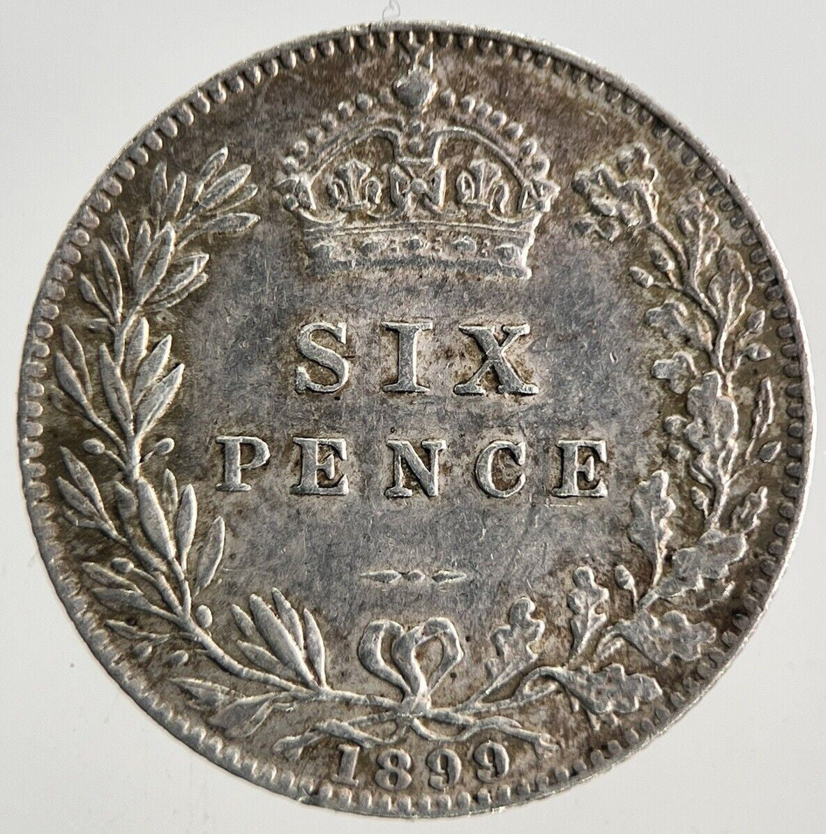 1899 Victoria Sixpence Silver Coin | Very Fine Grade | a9903