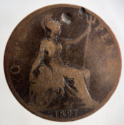 1897 Victoria One Penny Coin | Collectable Grade