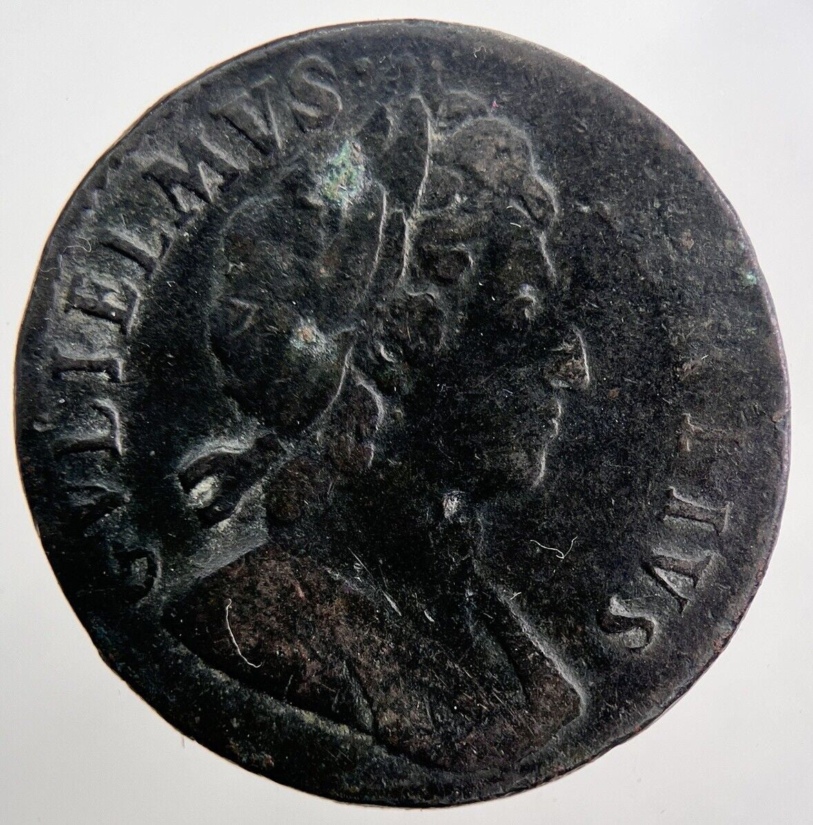 1699 William III 3rd Half - Penny Coin | Fine Collectable Grade | a6077