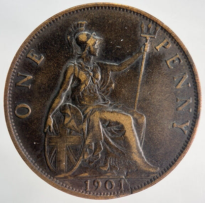 1901 Victoria One Penny Coin | Fine Collectable Grade | a1935