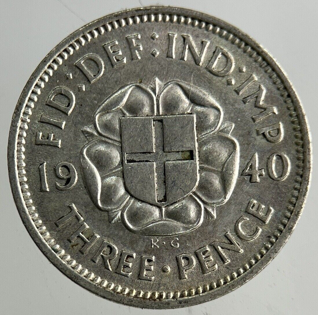1940 George VI Threepence Silver Coin | Very High Grade