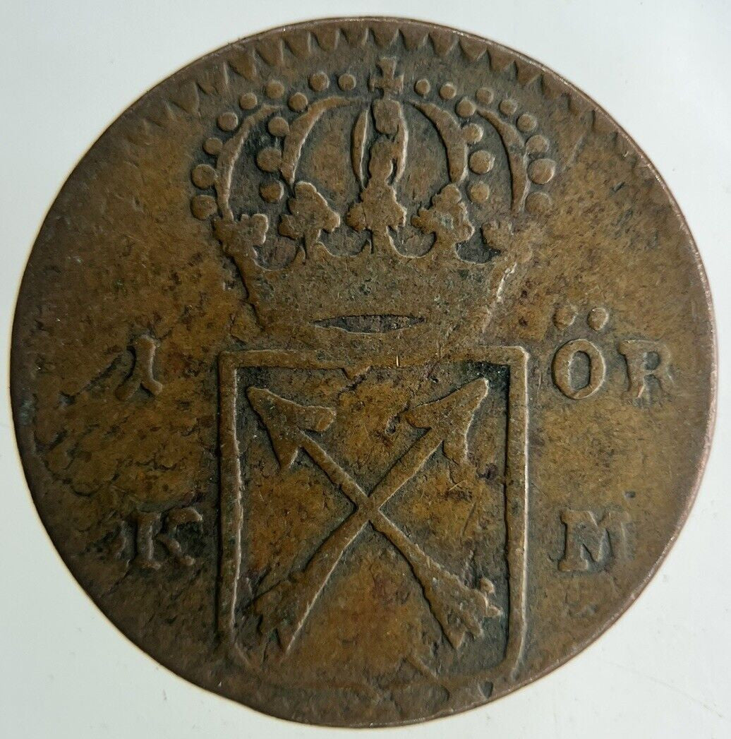 1719 Sweden 1 Ore Coin | Fine Collectable Grade