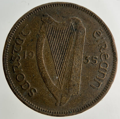 1935 Irish Half - Penny Coin | Fine Collectable Grade