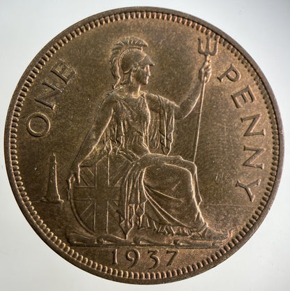 1937 George VI One Penny Coin | Very Fine Grade