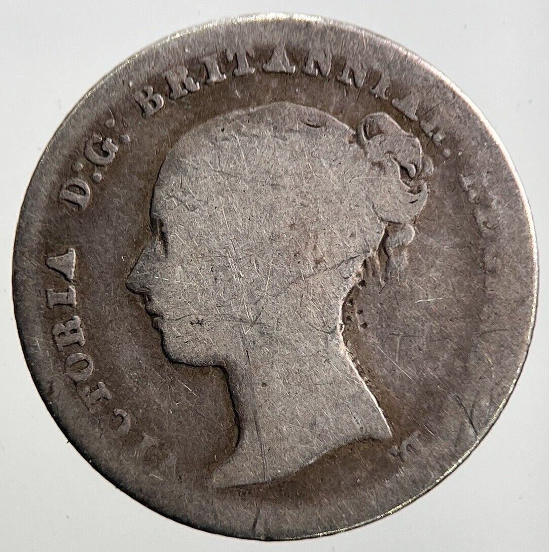 1844 Victoria Groat Four - Pence Silver Coin | Collectable Grade | a3463