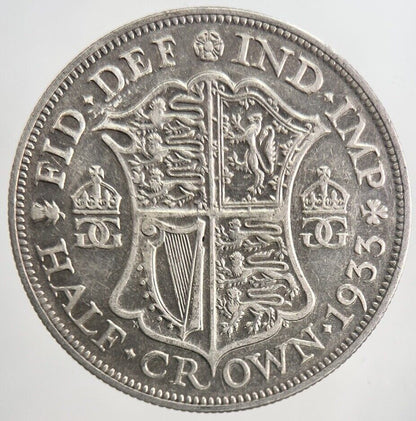 1933 George V Half - Crown Silver Coin | Fine Collectable Grade | a6328