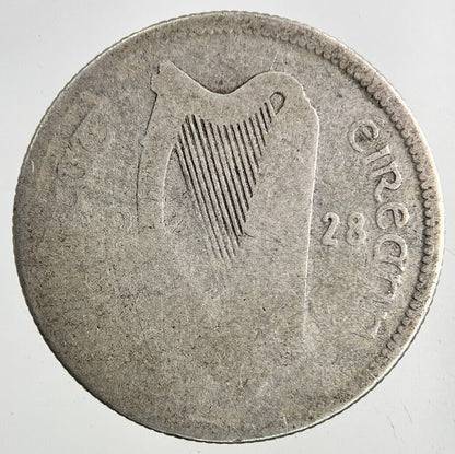 1928 Irish Shilling Silver Coin | Fair Grade