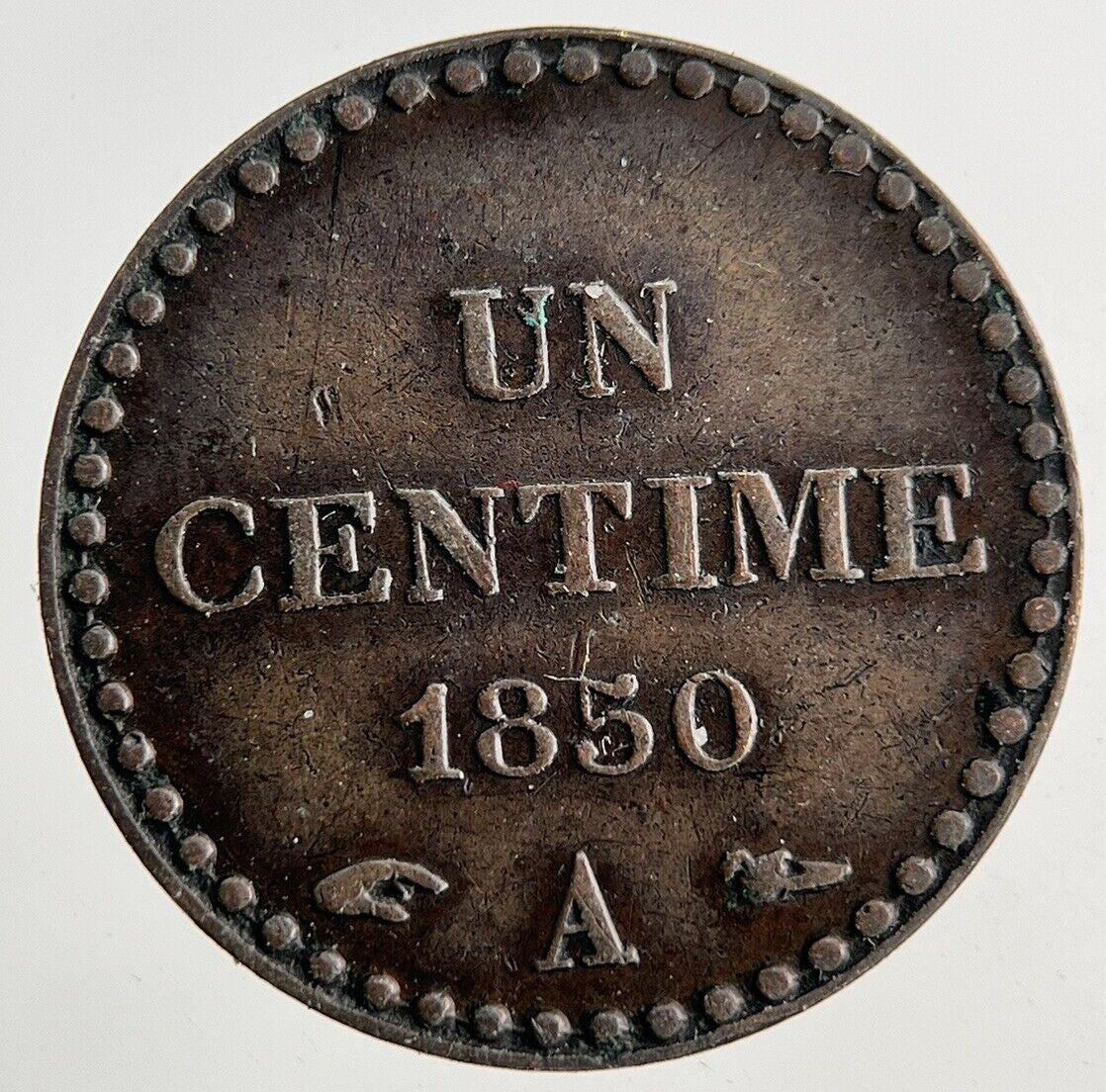 1850 France Un 1 Centime Coin | Very High Grade