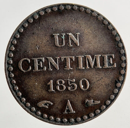 1850 France Un 1 Centime Coin | Very High Grade