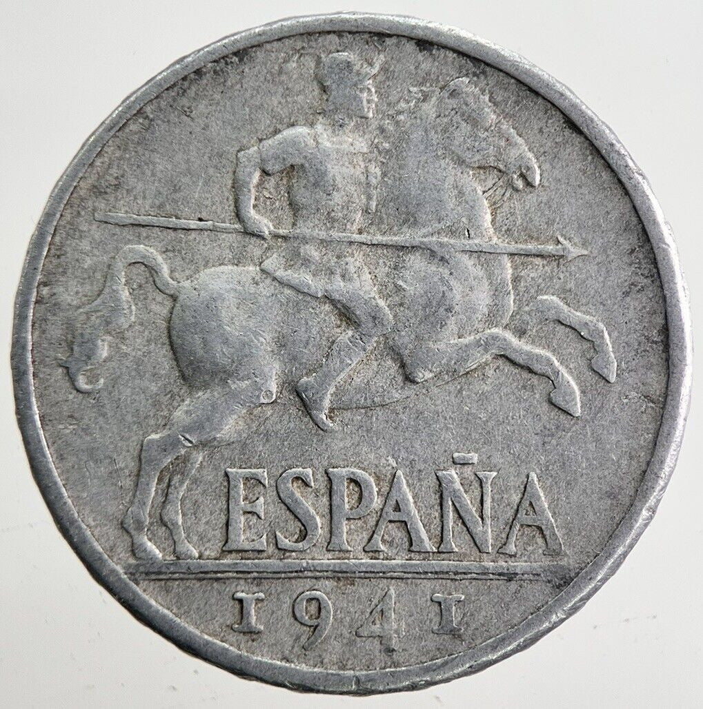 1941 Spain 10 Diez Cents Coin | Fine Collectable Grade | a4748