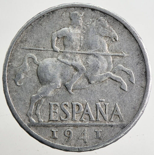 1941 Spain 10 Diez Cents Coin | Fine Collectable Grade | a4748