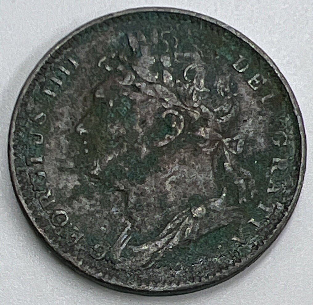 1822 George IV Farthing | British Copper Coin | Fine Collectable Grade | a1188