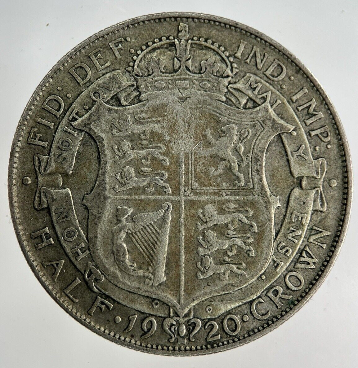 1920 George V Half - Crown Silver Coin | Fine Collectable Grade