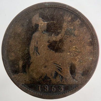 1863 Victoria One Penny Coin | Collectable Grade