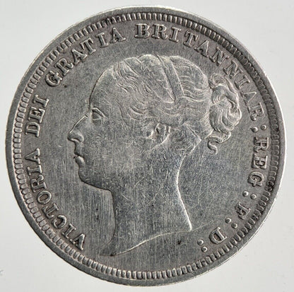 1885 Victoria Sixpence Silver Coin | Very High Grade