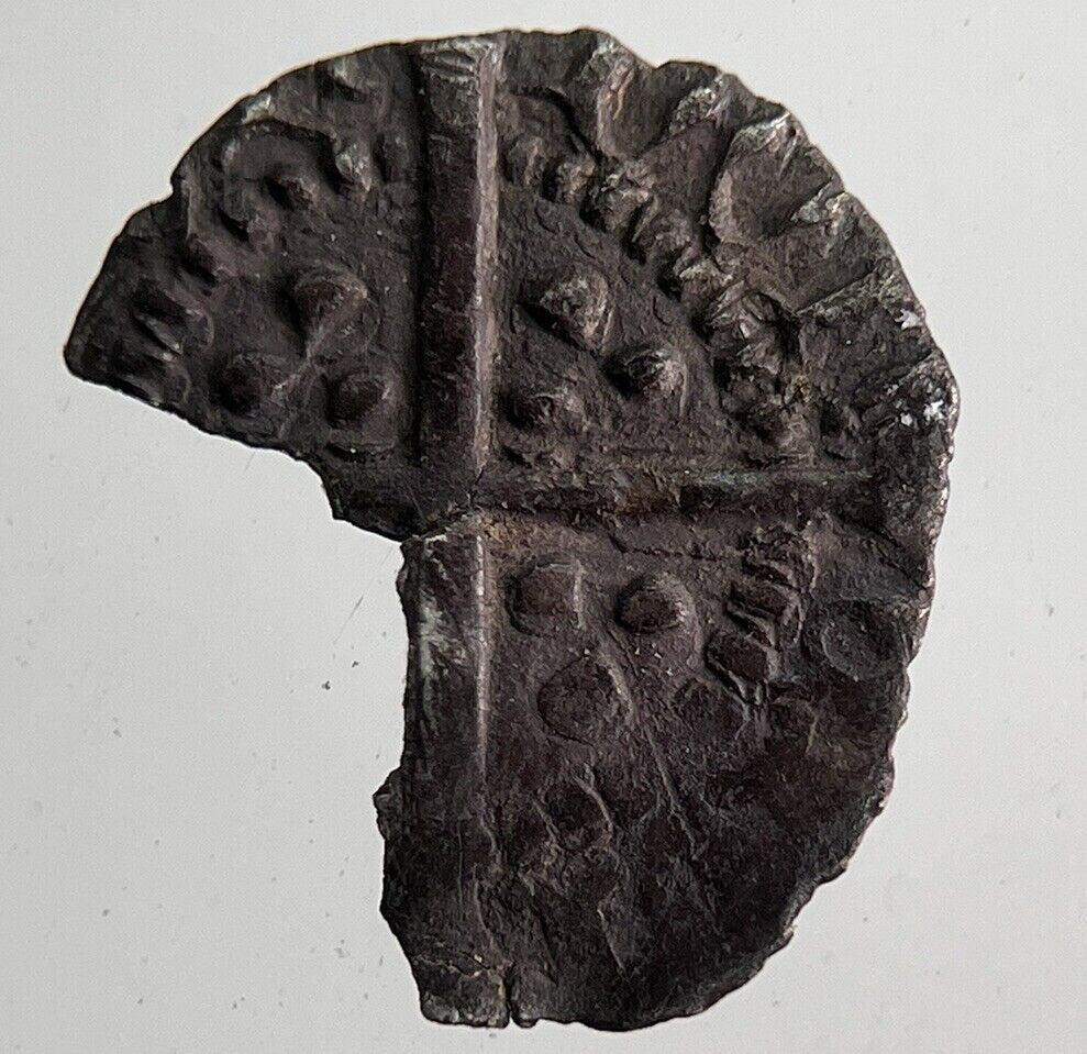 1327 - 77 Edward III Half - Penny Silver Hammered Coin | a6924