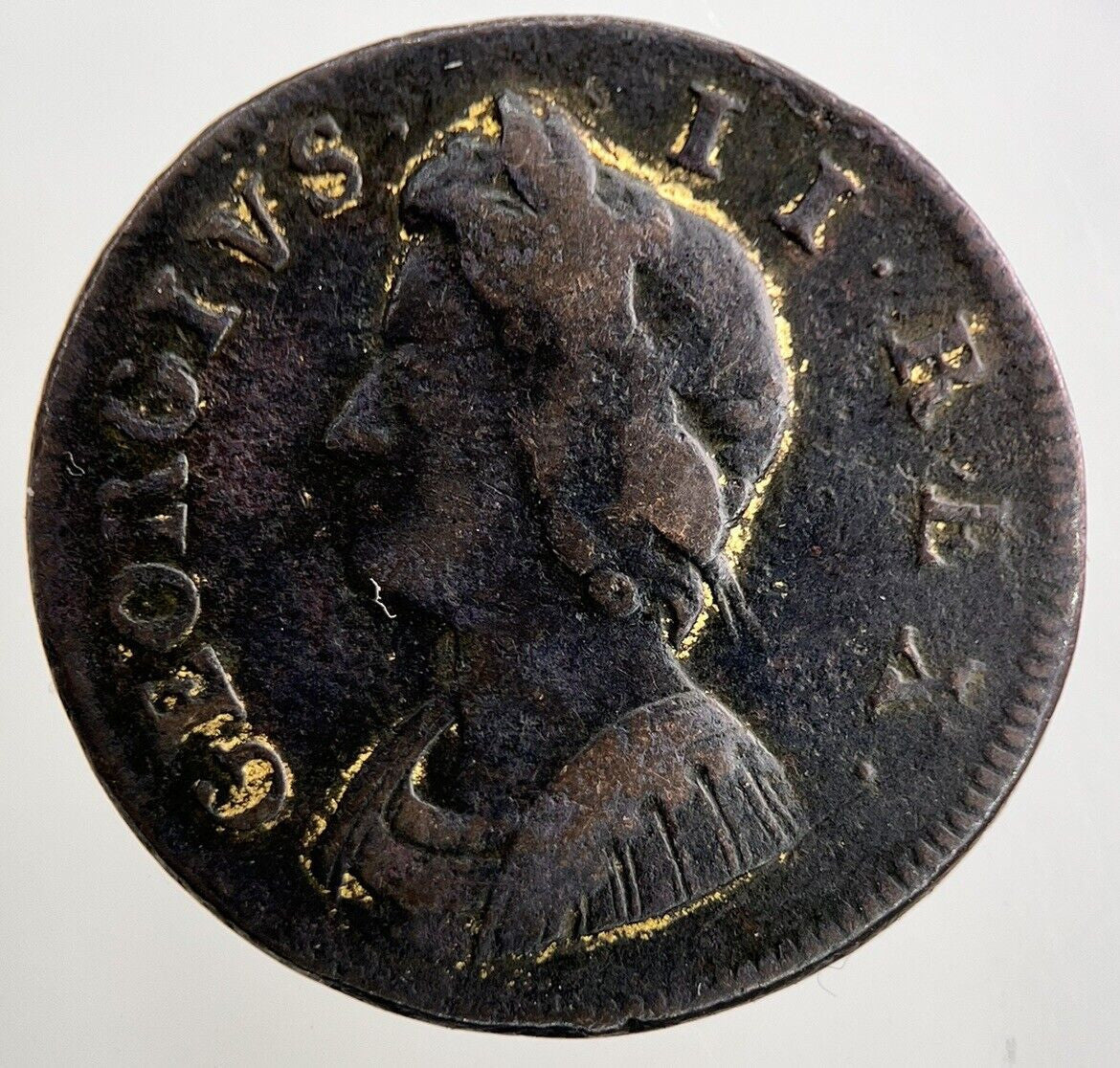 1733 George II 2nd Farthing Coin | Fine Collectable Grade