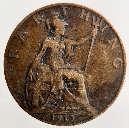 1917 George V Farthing Coin | Collectable Grade