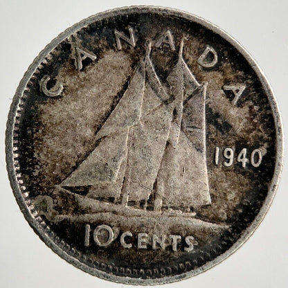 1940 Canada 10 Cents Silver Coin | Collectable Grade