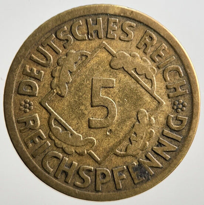 1925-A Germany 5 Pfennig Coin | Collectable Grade | a3085