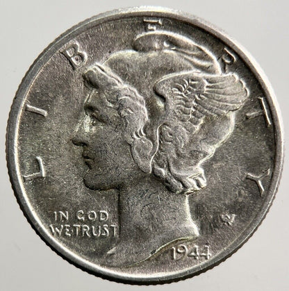 1944 US USA Mercury Dime Silver Coin | Very High Grade | a3736