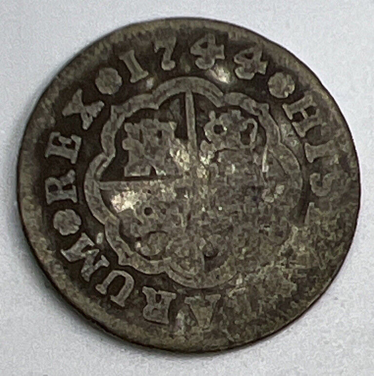 1744 1 One Real Spain Silver Coin | Fair Grade | a1173