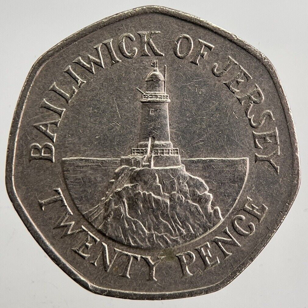 1990 Jersey 20p 20 Twenty - Pence Coin | Very High Grade | a4987