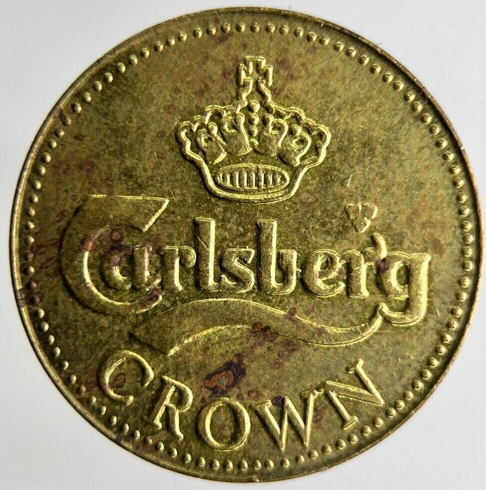 Old Carlsberg Beer Crown Token Coin | Fine Collectable Grade