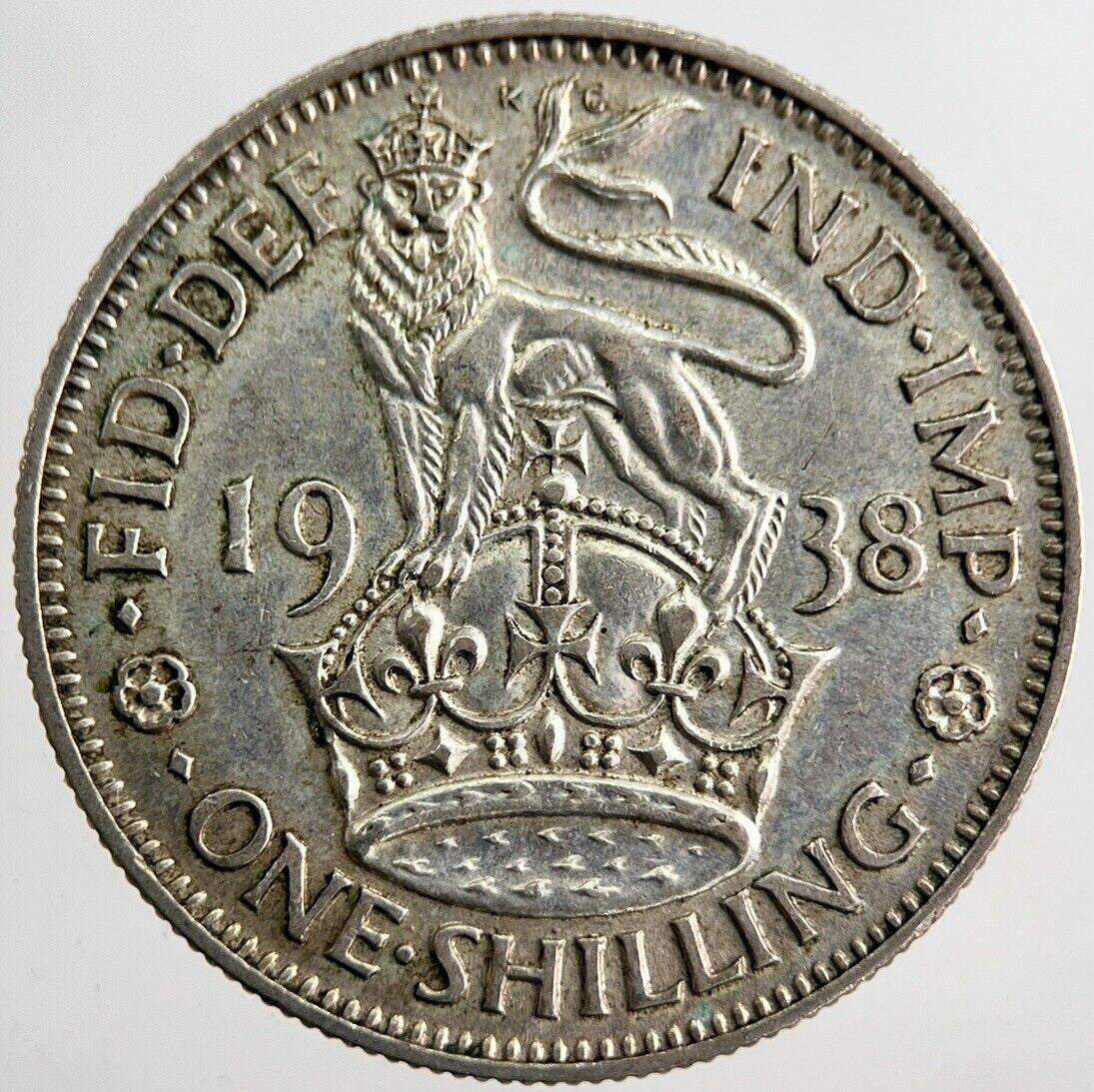 1938 George VI One Shilling Silver Coin | Very High Grade | a8179