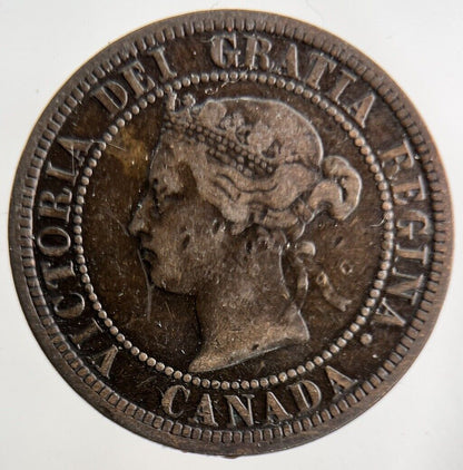1876 - H Canada 1 Cent Coin | Fine Collectable Grade