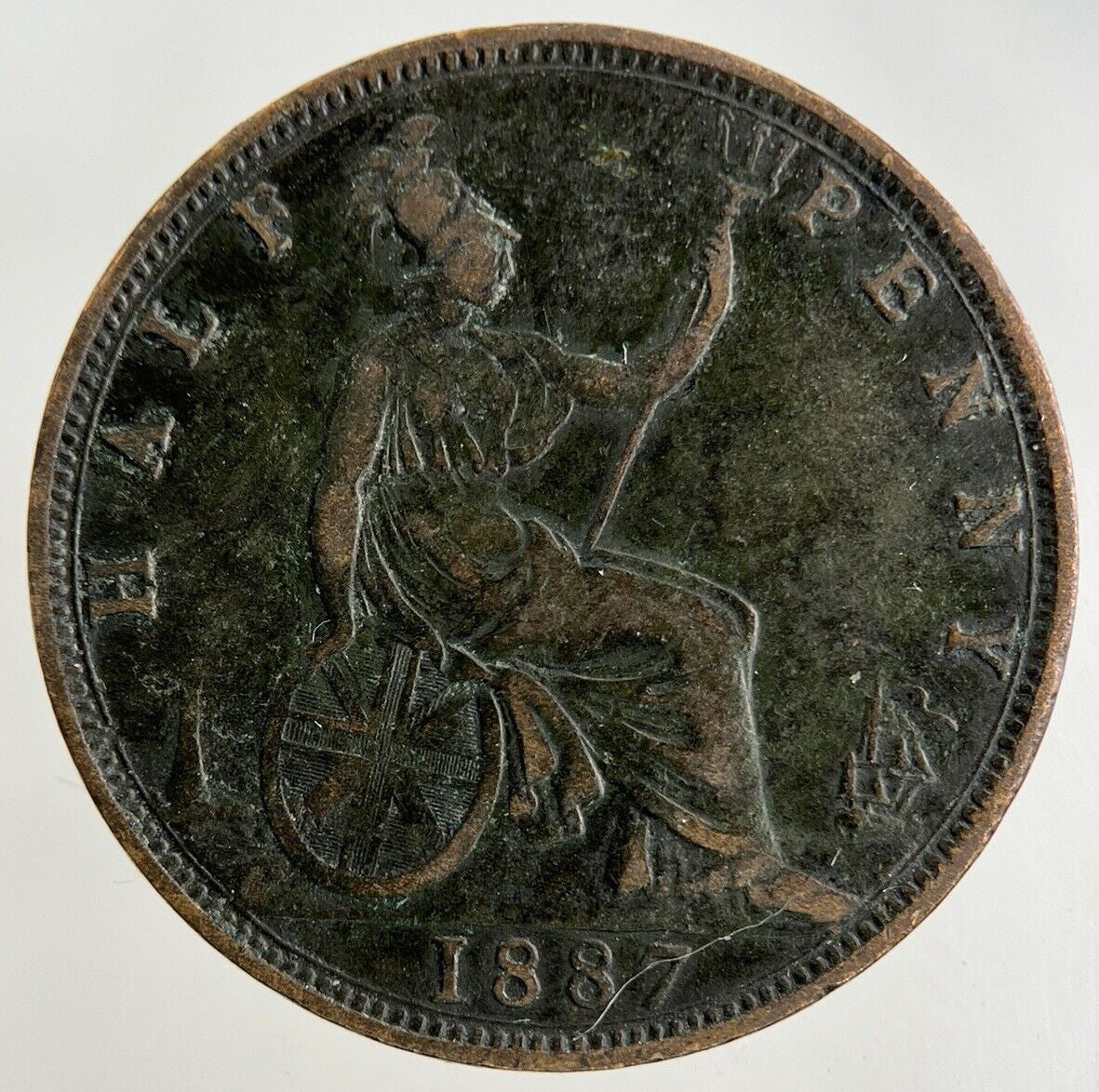 1887 Victoria Half - Penny Coin | Fine Collectable Grade