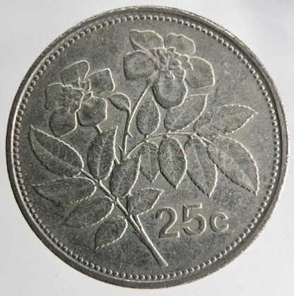 1998 Malta 25 Cents Coin | Fine Collectable Grade