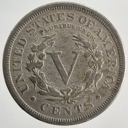 1900 US USA Liberty V 5 Cents Nickel Coin | Fine Collectable Grade | a6273