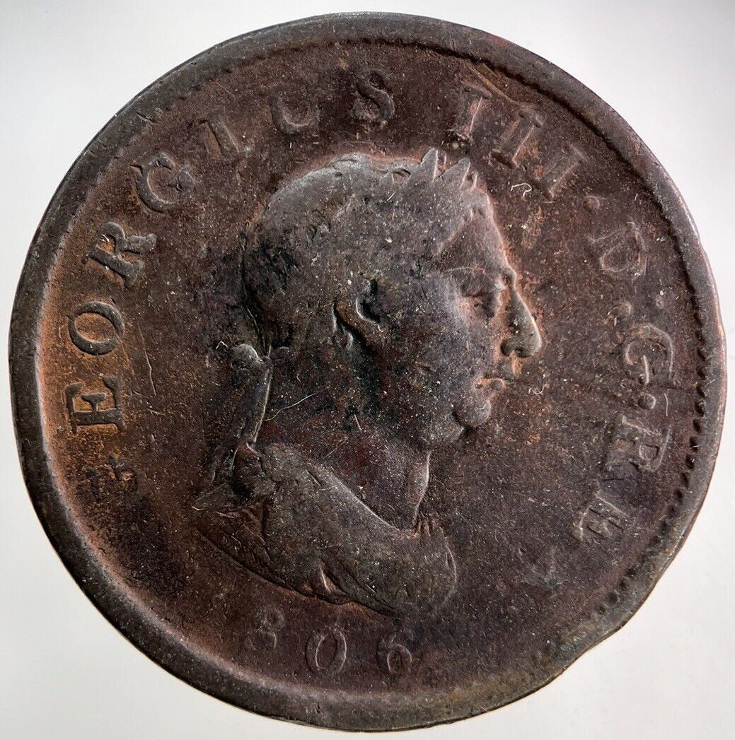 1806 George III 3rd One Penny Coin | Collectable Grade