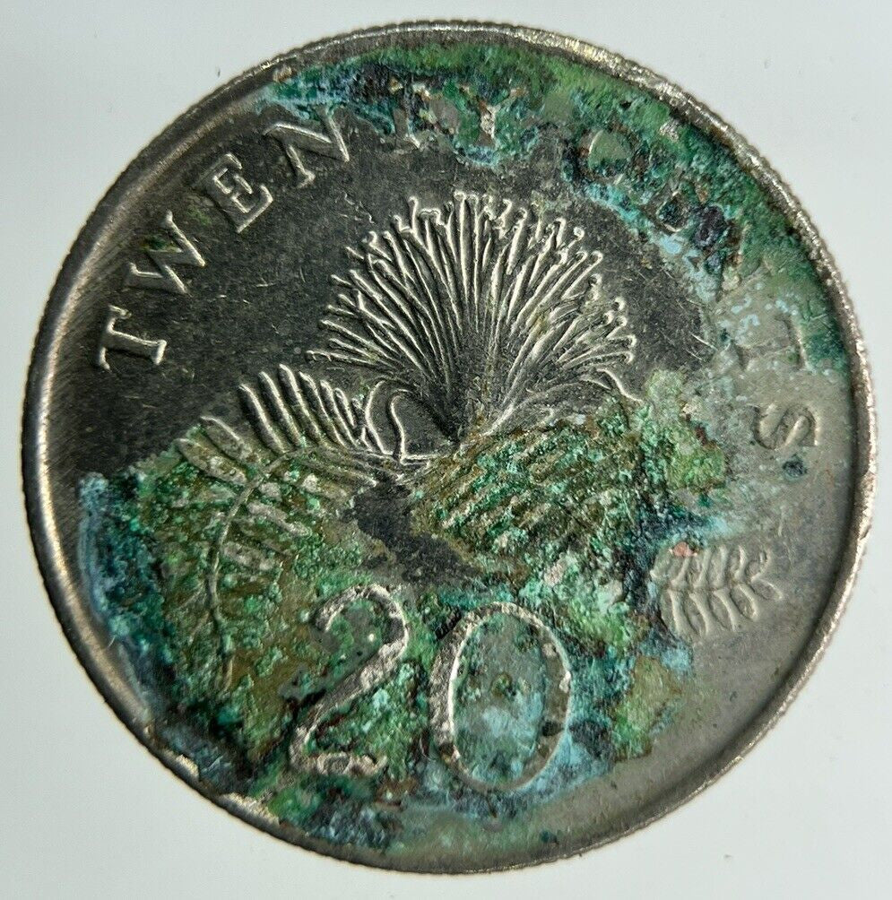 1988 Singapore 20 Cents Coin | Fine Collectable Grade