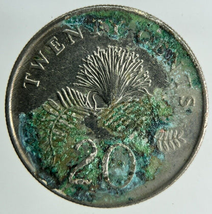 1988 Singapore 20 Cents Coin | Fine Collectable Grade