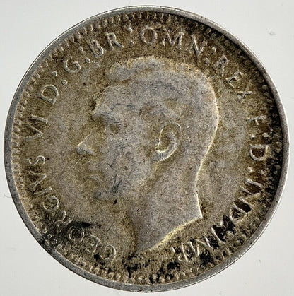 1944 - S Australia Threepence Silver Coin | Fine Collectable Grade