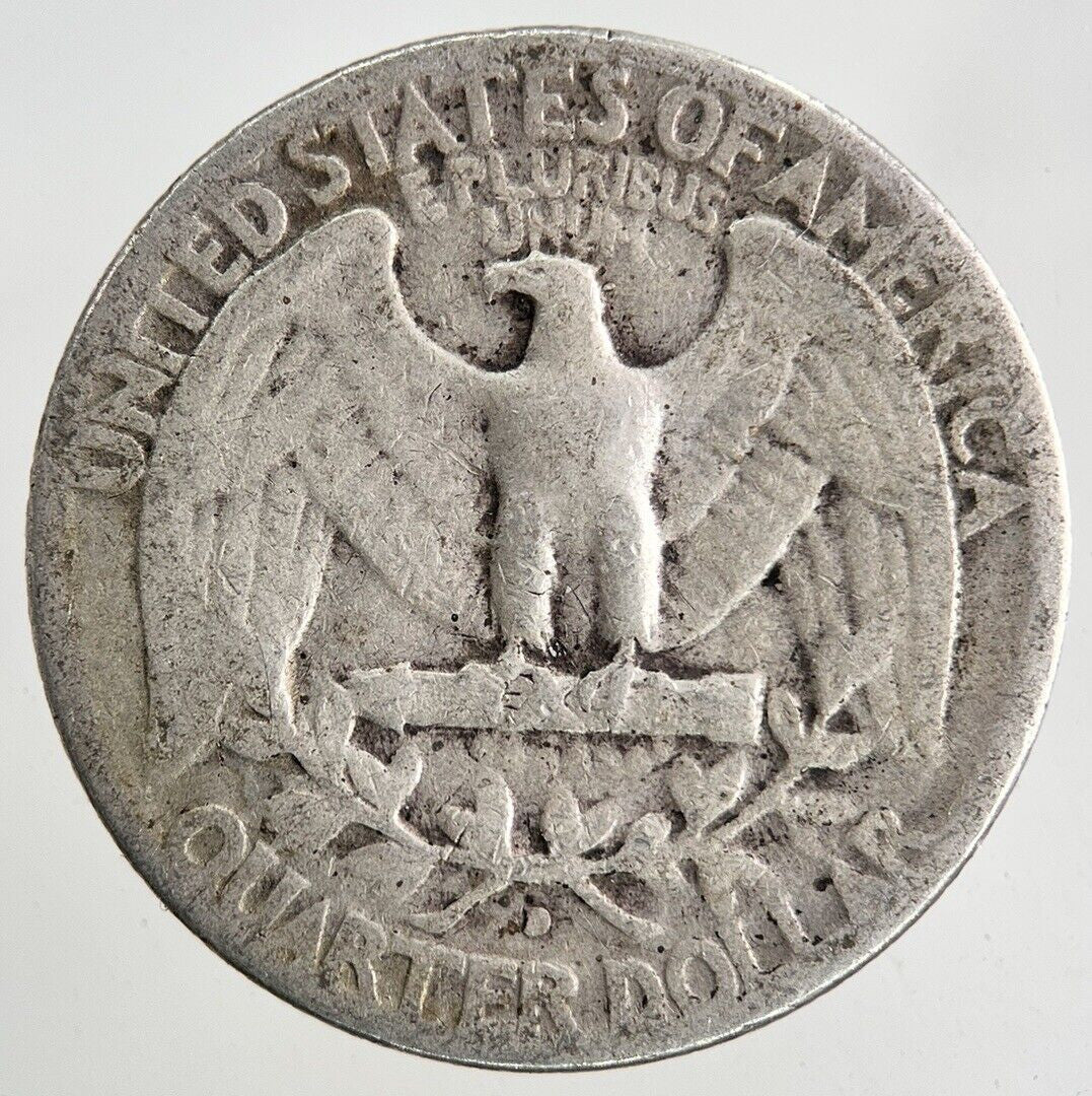 1953 - D US USA Quarter Dollar Silver Coin | Fine Collectable Grade