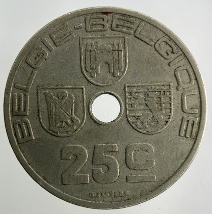 1938 Belgium 25 Centimes Coin | Fine Collectable Grade