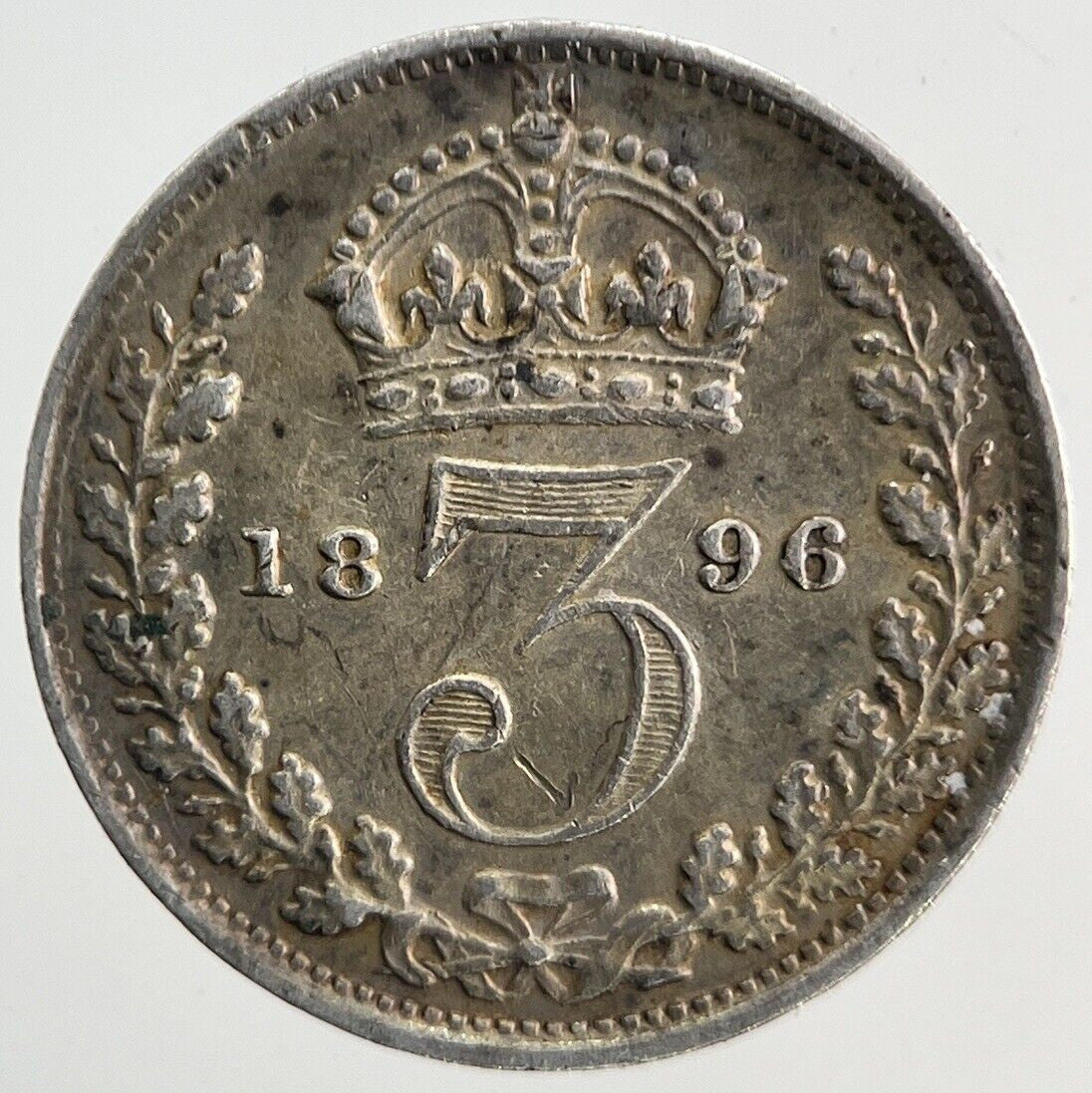 1896 Victoria Threepence Silver Coin | Very High Grade