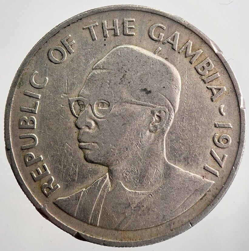 1971 Gambia 50 Bututs Coin | Collectable Grade | a7585