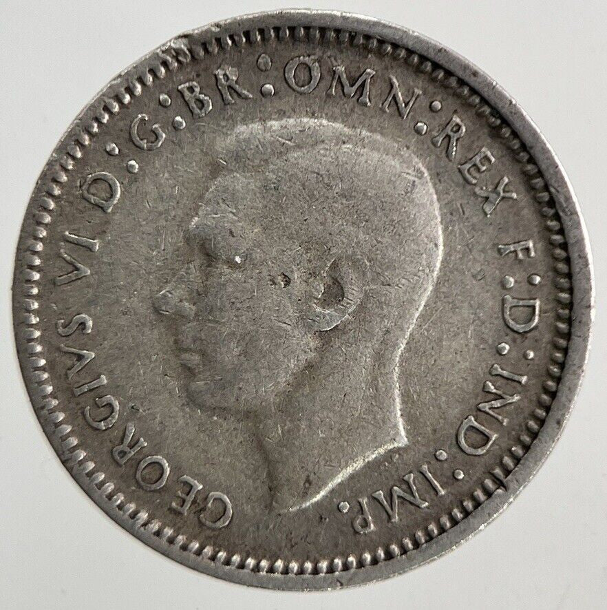 1943 Australia Threepence Silver Coin | Fine Collectable Grade
