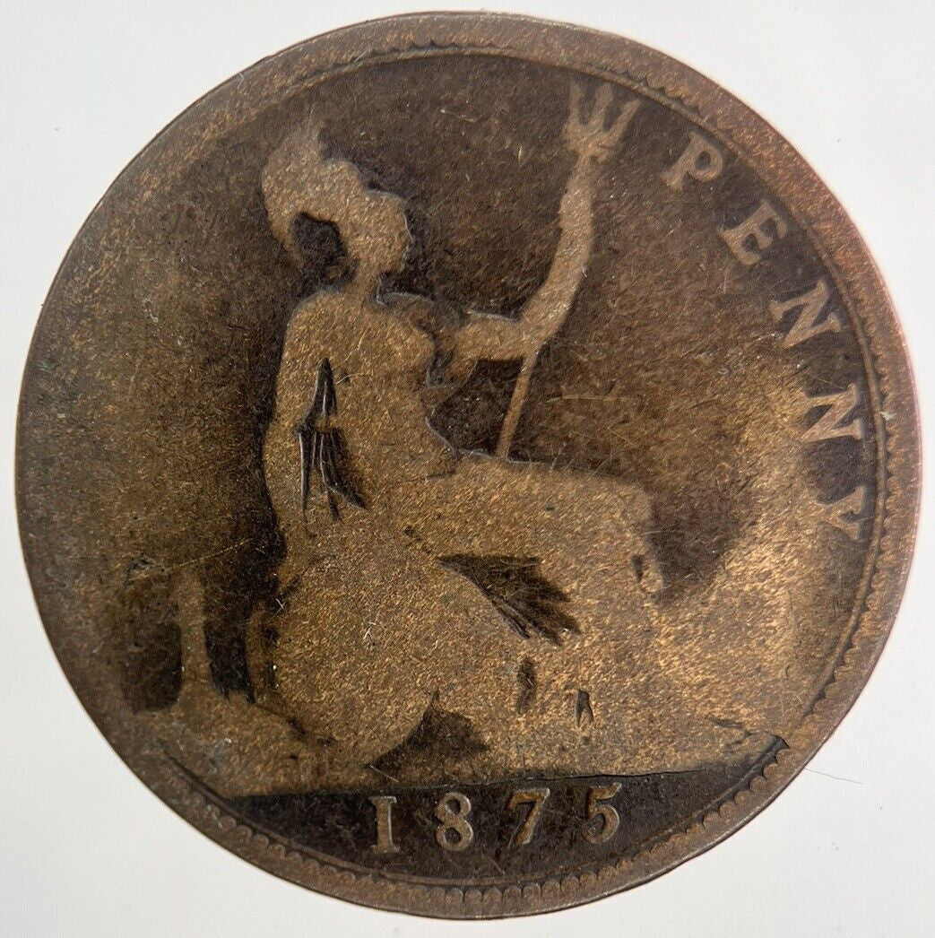 1875 Victoria One Penny Coin | Collectable Grade