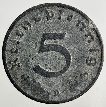 1940 Germany Nazi 5 Pfennig Coin | Fine Collectable Grade