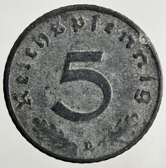 1940 Germany Nazi 5 Pfennig Coin | Fine Collectable Grade