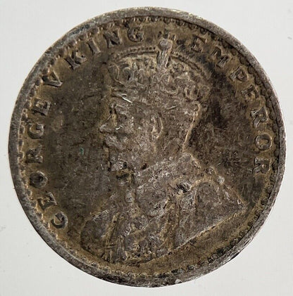 1917 India 2 Annas Silver Coin | Fine Collectable Grade | a6581