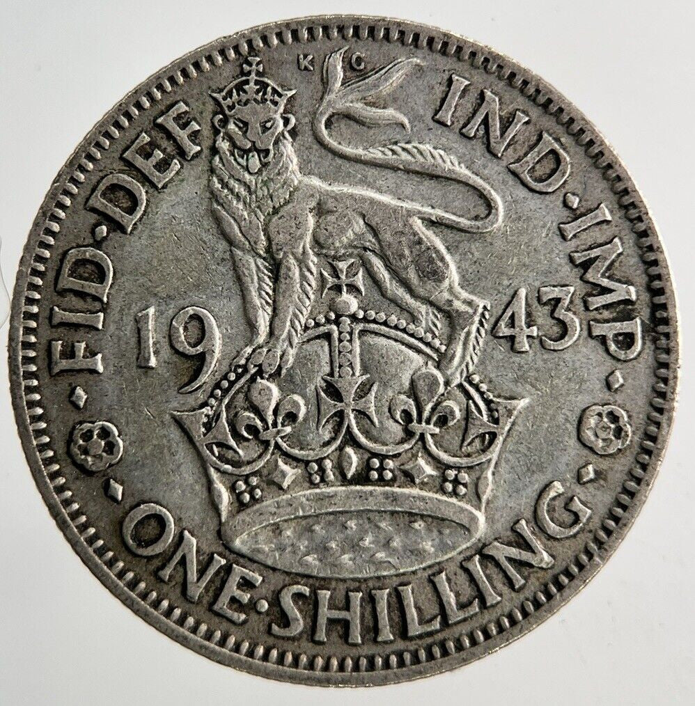 1943 George VI Shilling Silver Coin | Fine Collectable Grade