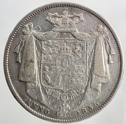 1836 William IV Half - Crown Silver Coin | Fine Collectable Grade